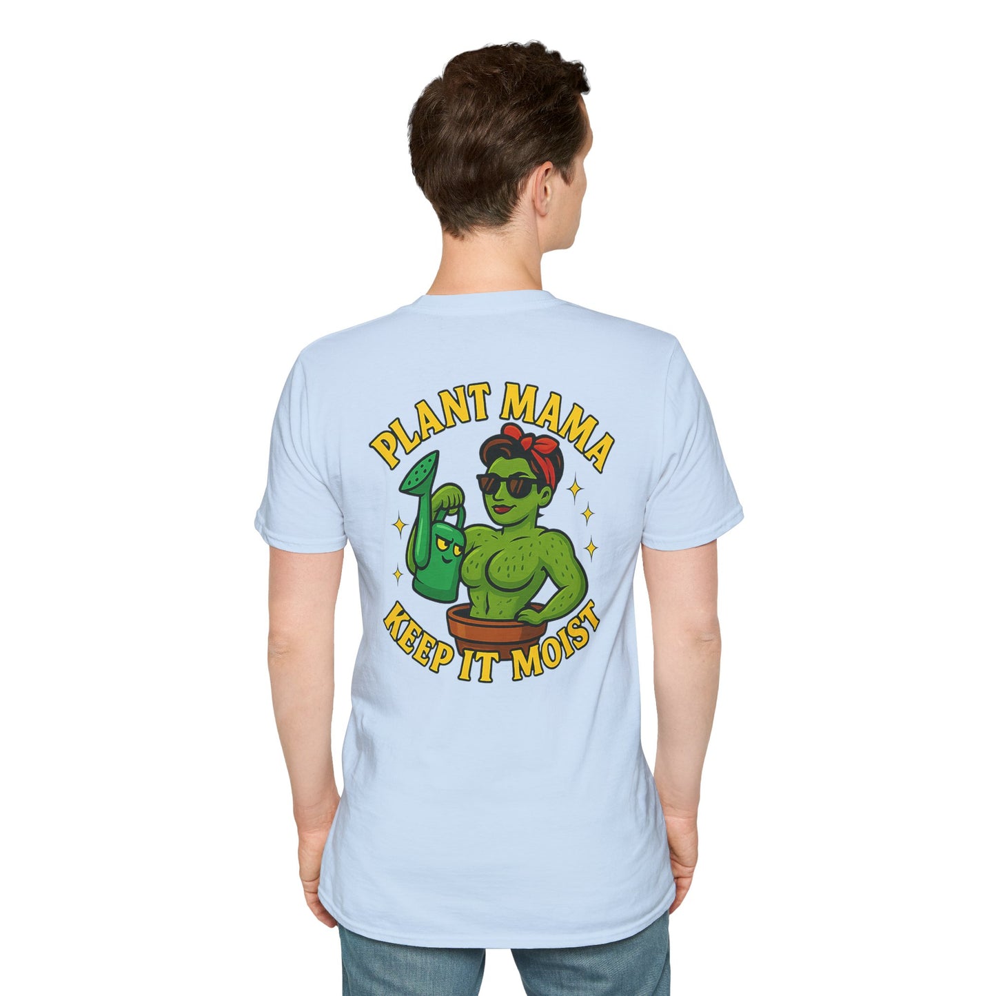 Plant Mama Keep It Moist T-Shirt | Plant Lover Graphic Tee | Women's T-Shirt Plant Lover Funny 2 Sided