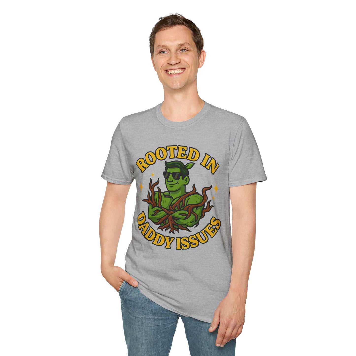 Softstyle Graphic T-Shirt | Rooted In Daddy Issues T-Shirt | Men's T-Shirt Plant Lover