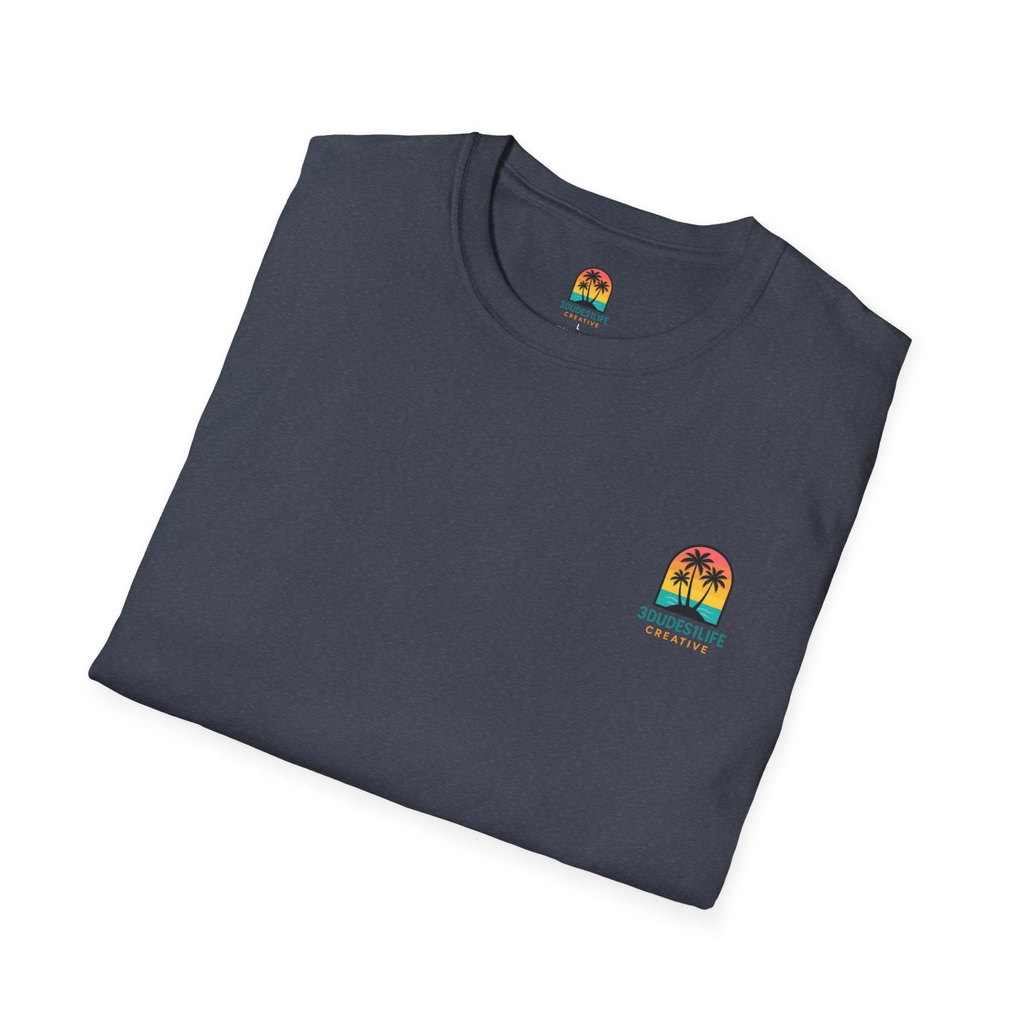Sunset Palm Trees T-Shirt | Tropical Island Sunset Tee | Throuple Tee Shirt