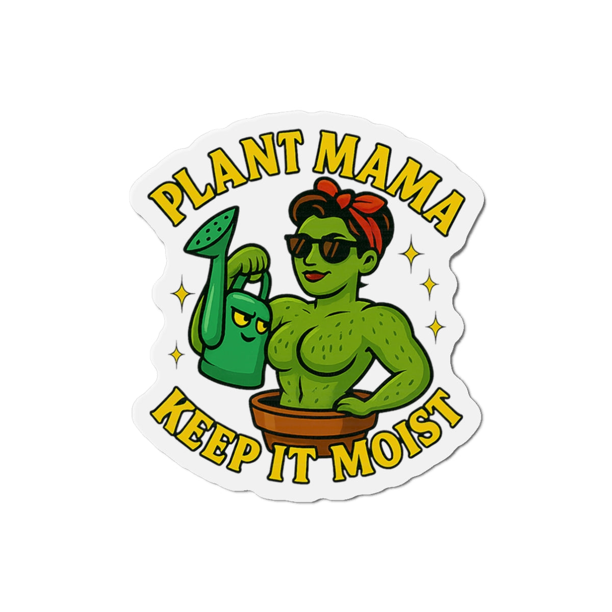 Plant Mama Keep It Moist Die-Cut Magnet | Plant Lover Magnet | Funny Magnet for Plant Lovers