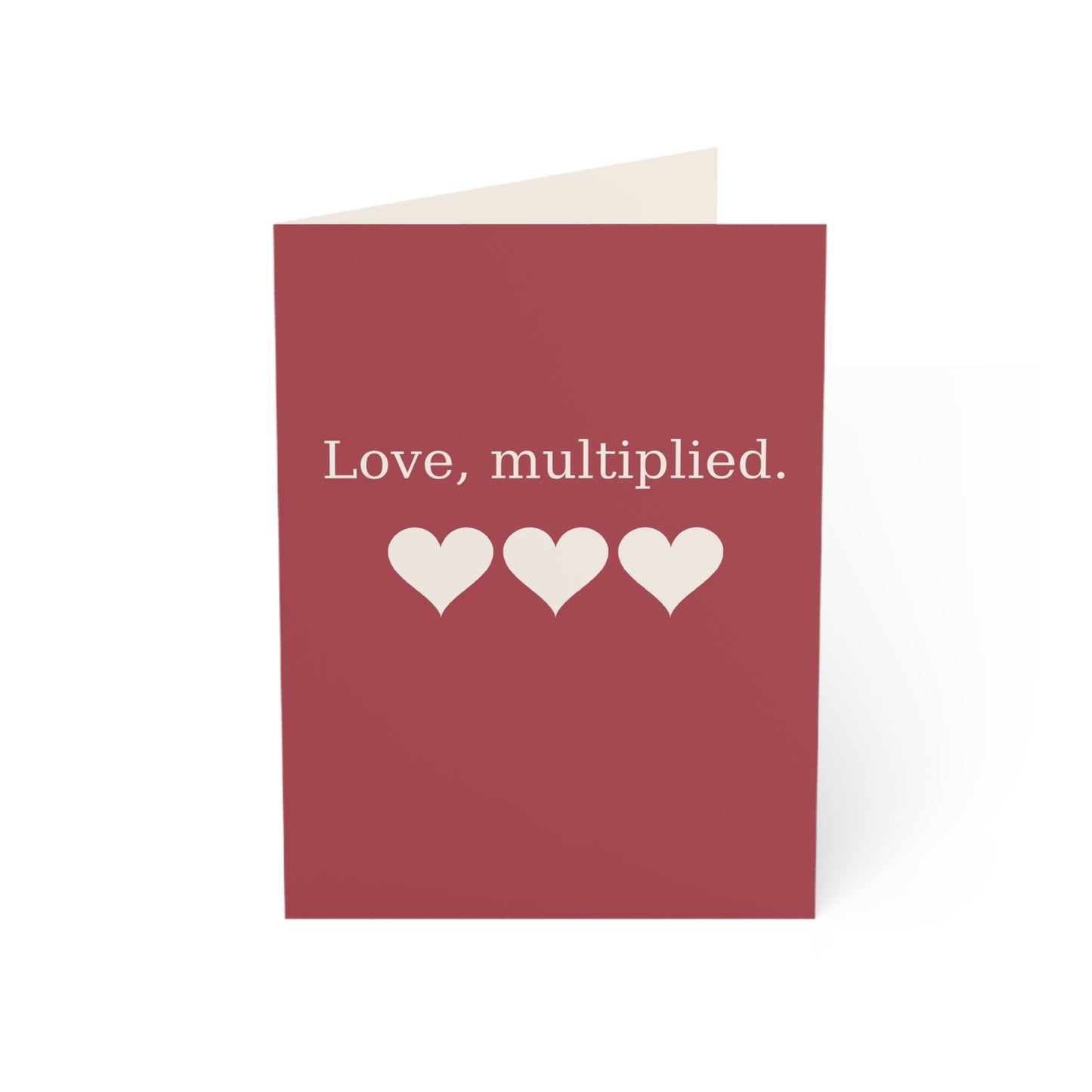 Love, multiplied cards Greeting Card | Romantic heart note | Throuple Valentine's Day Card