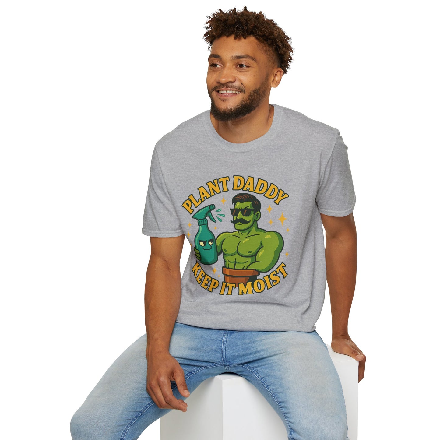 Plant Daddy Keep It Moist T-Shirt | Plant Lover Graphic Tee | Men's T-Shirt Plant Lover