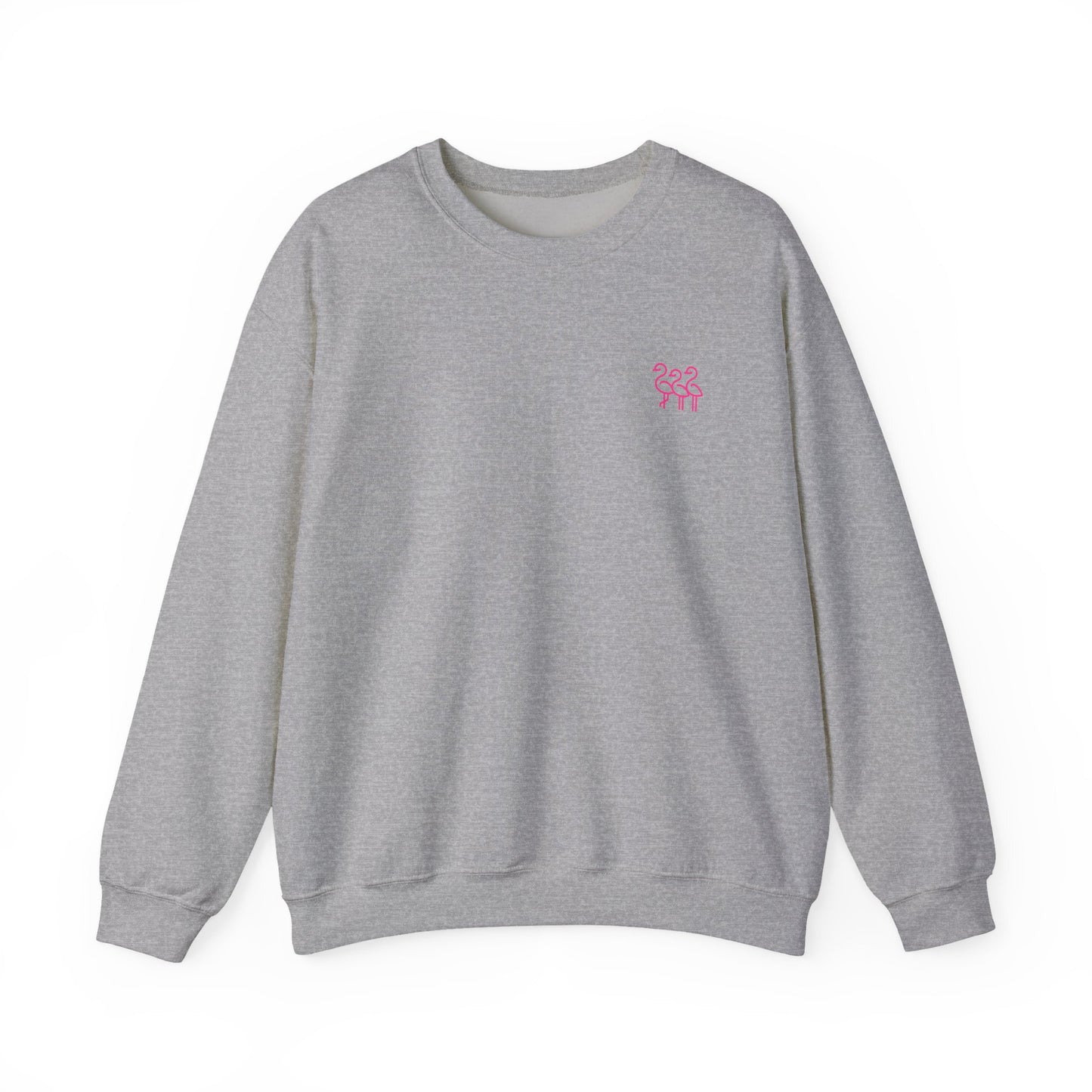 Flamingo Crewneck Sweatshirt, Stylish Casual Wear, Gift for Nature Lovers, Cozy Sweatshirt for Fall, Cute Beach-themed Apparel