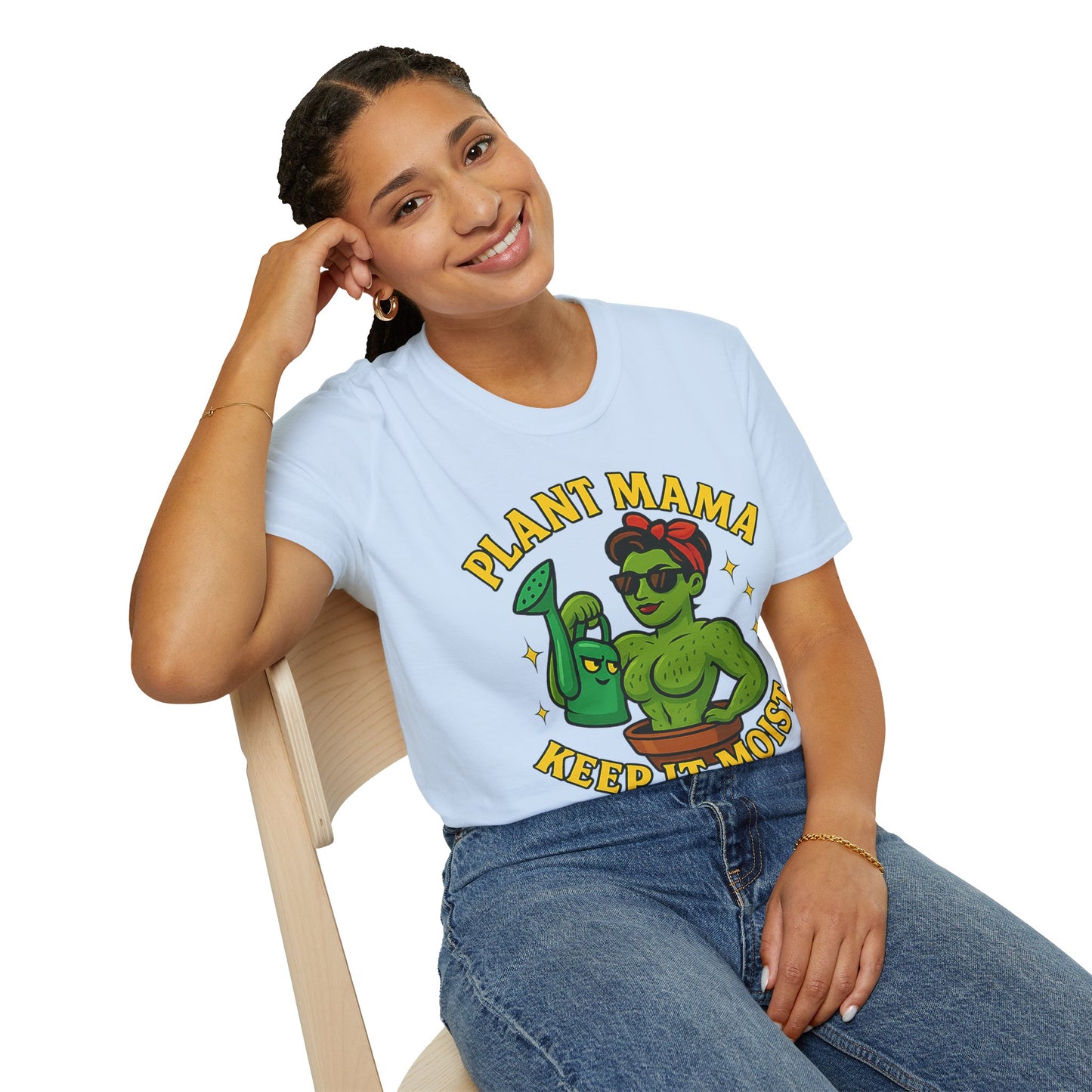 Plant Mama Keep It Moist T-Shirt | Plant Lover Graphic Tee | Women's Plant Lover T-Shirt