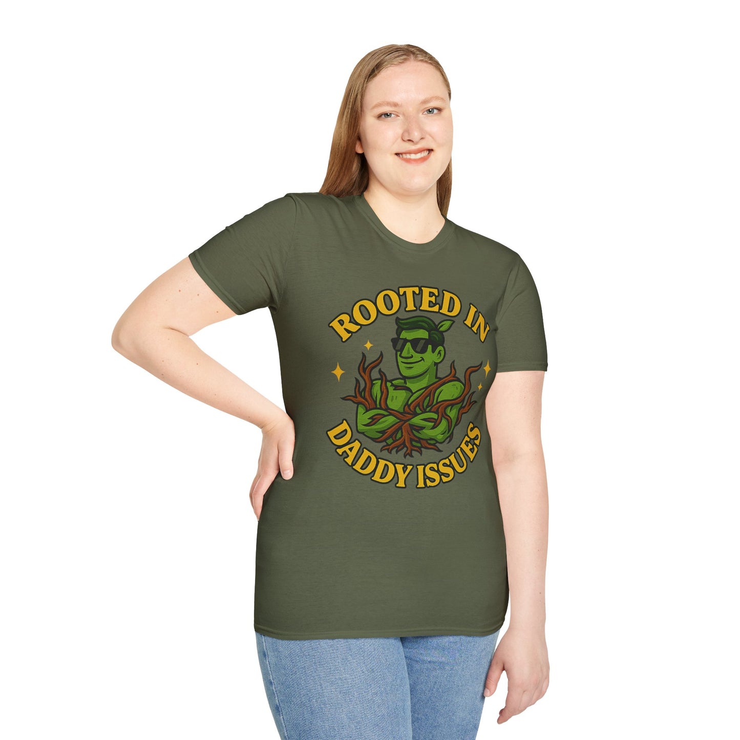 Softstyle Graphic T-Shirt | Rooted In Daddy Issues T-Shirt | Men's T-Shirt Plant Lover