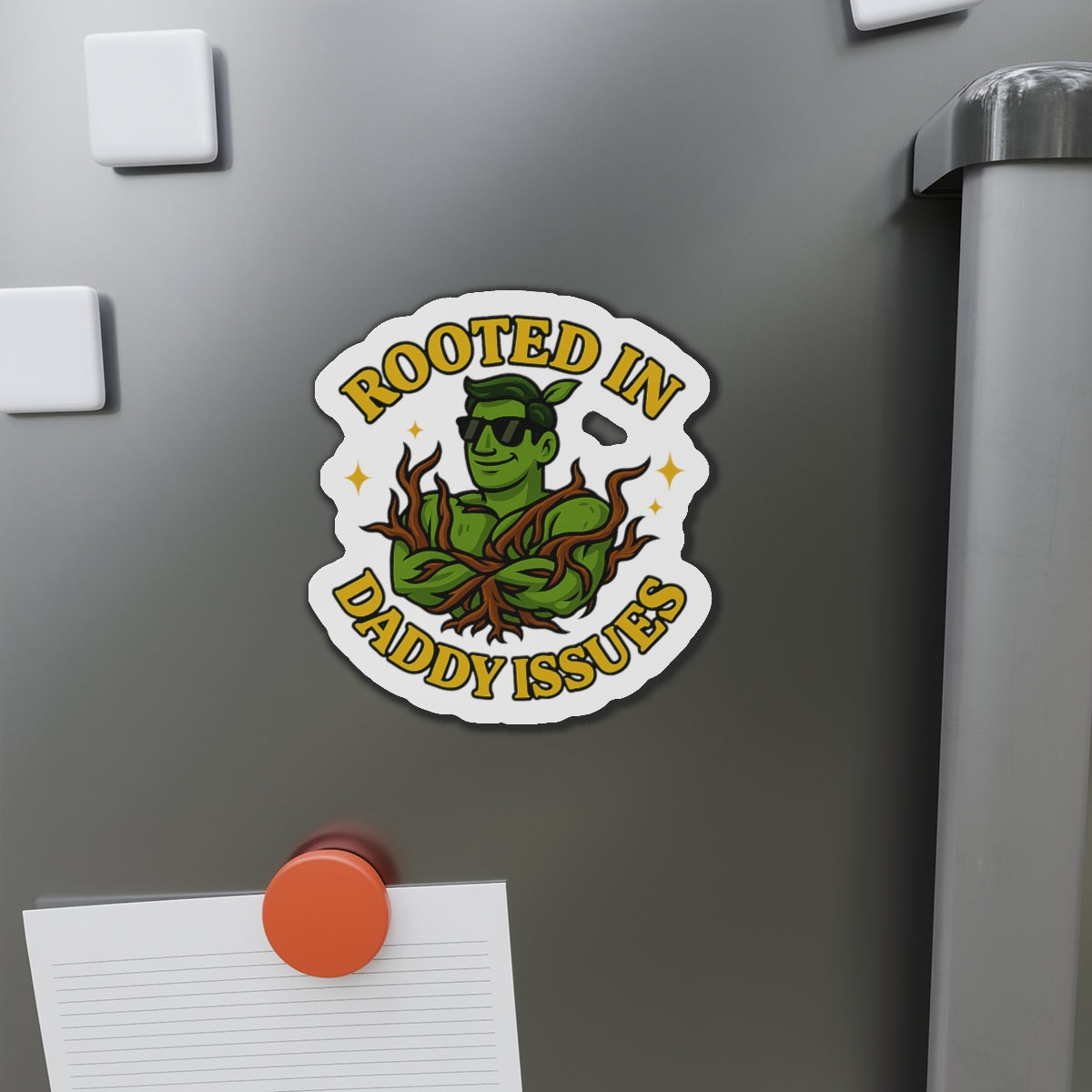 Rooted in Daddy Issues sticker | Plant Man, Vine Illustration | Funny Sticker for Plant Lovers