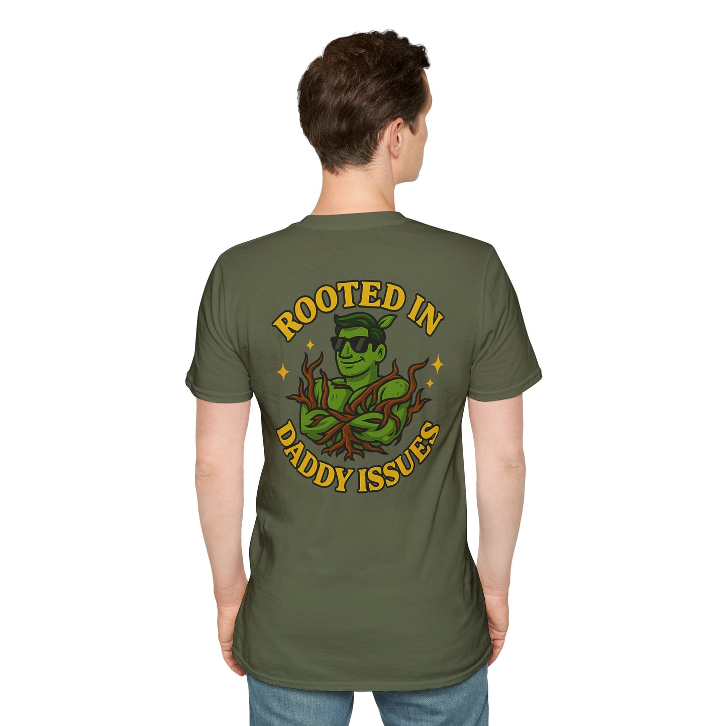 Rooted in Daddy Issues T-Shirt | Plant Monster Graphic Tee | Men's T-Shirt Plant Lover Funny 2 Sided