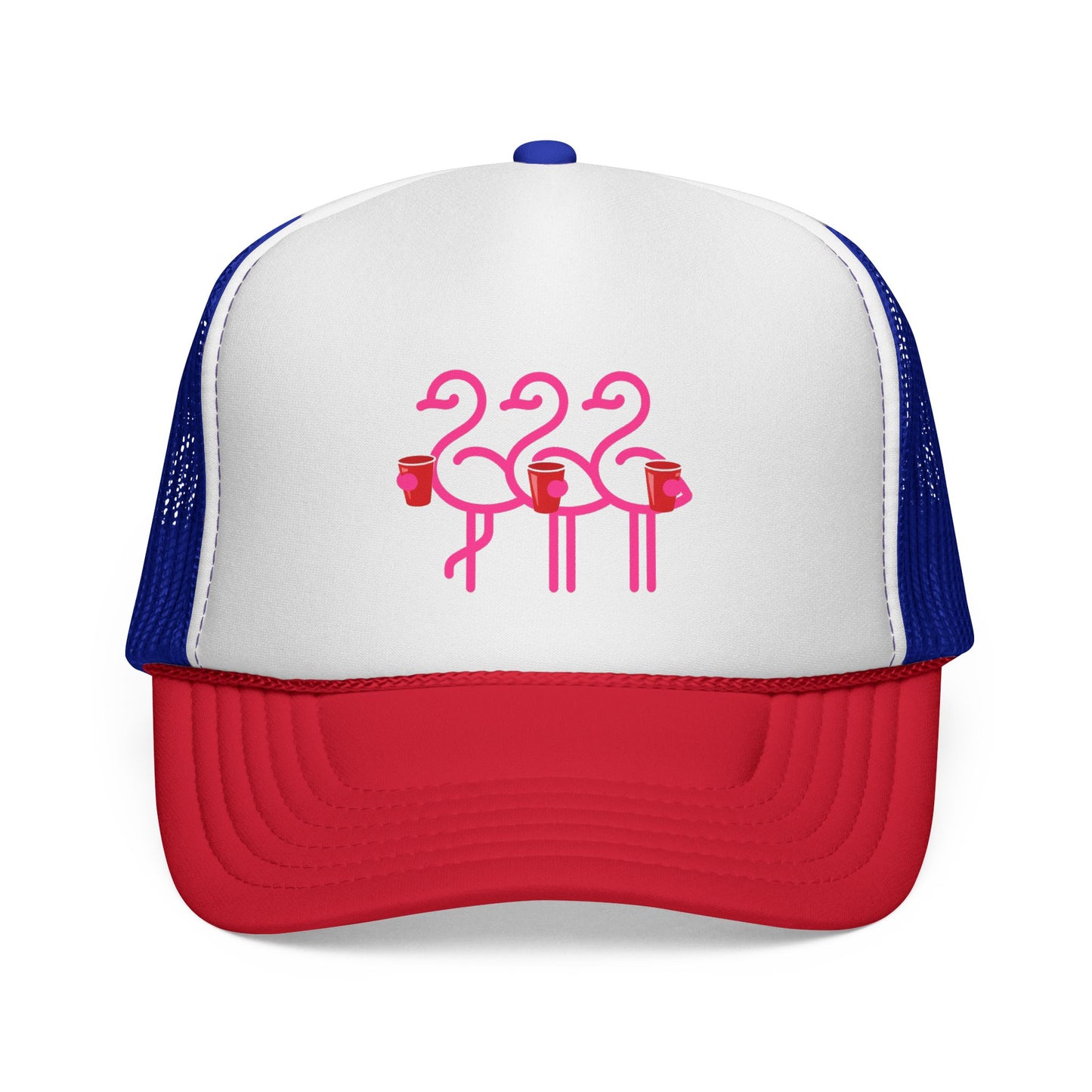 Pink Flamingo Trio Trucker | Fun Throuple Life Hat