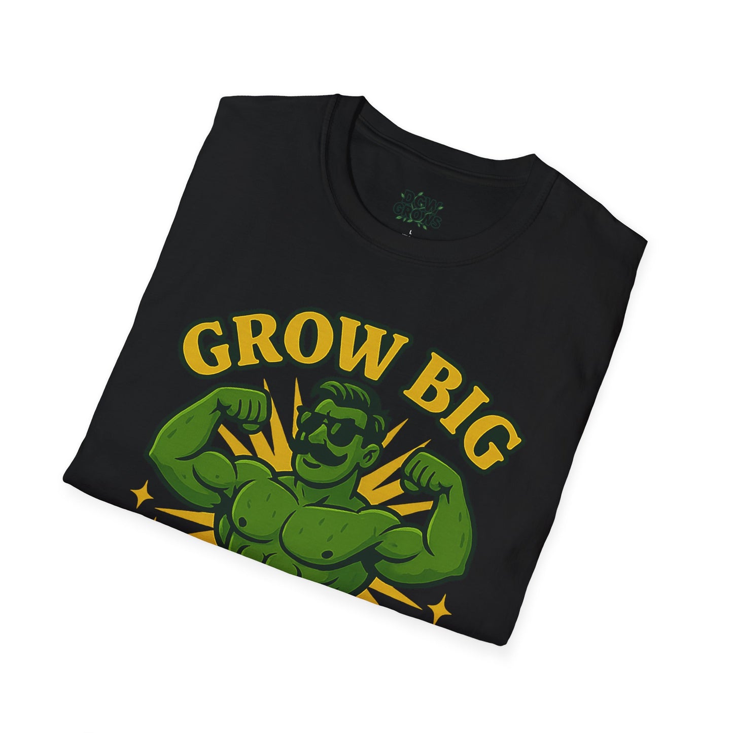 Grow Big or Go Home Plant Monster T-Shirt | Muscle Succulent Graphic Tee | Men's T-Shirt Plant Lover