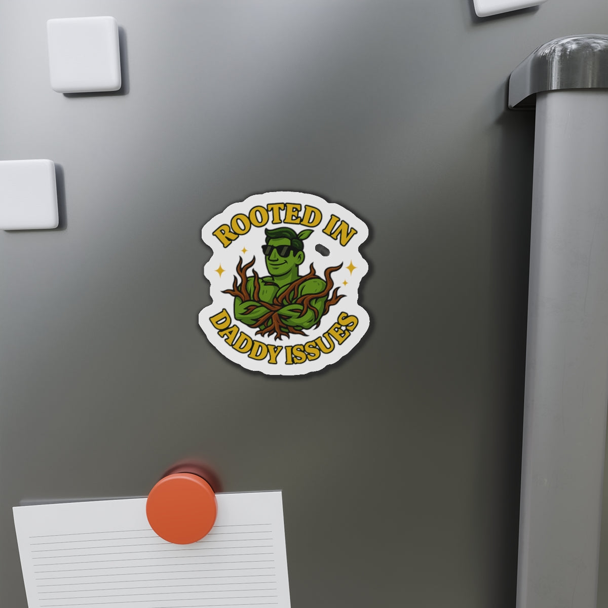 Rooted in Daddy Issues sticker | Plant Man, Vine Illustration | Funny Sticker for Plant Lovers