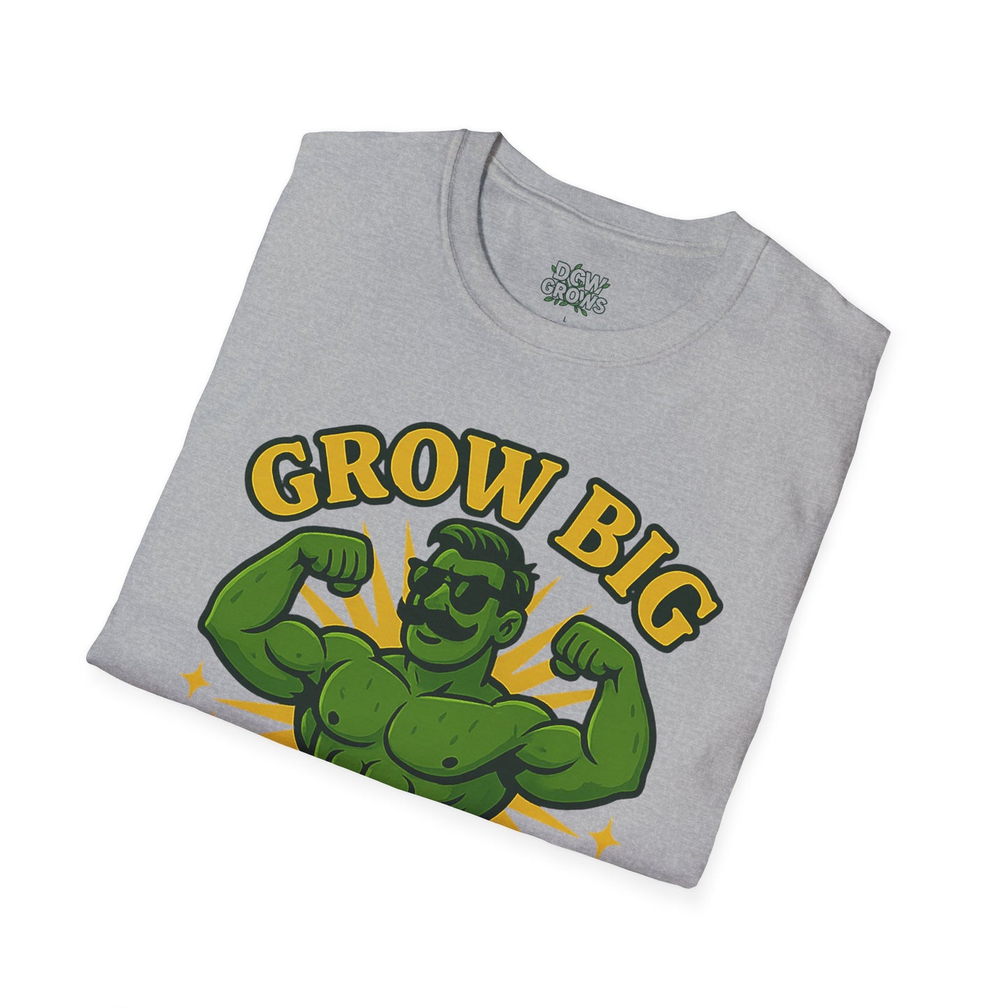 Grow Big or Go Home Plant Monster T-Shirt | Muscle Succulent Graphic Tee | Men's T-Shirt Plant Lover