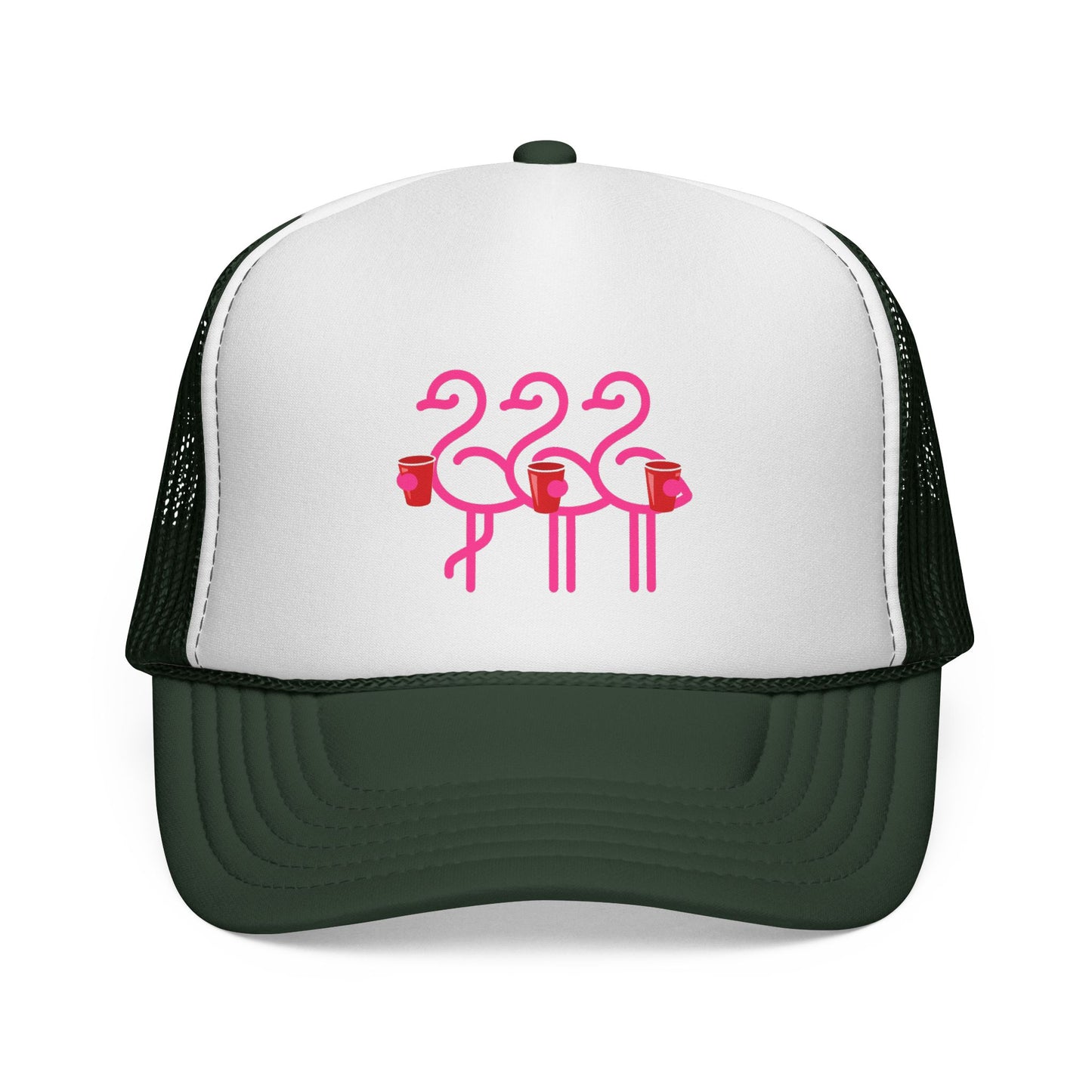 Pink Flamingo Trio Trucker | Fun Throuple Life Hat
