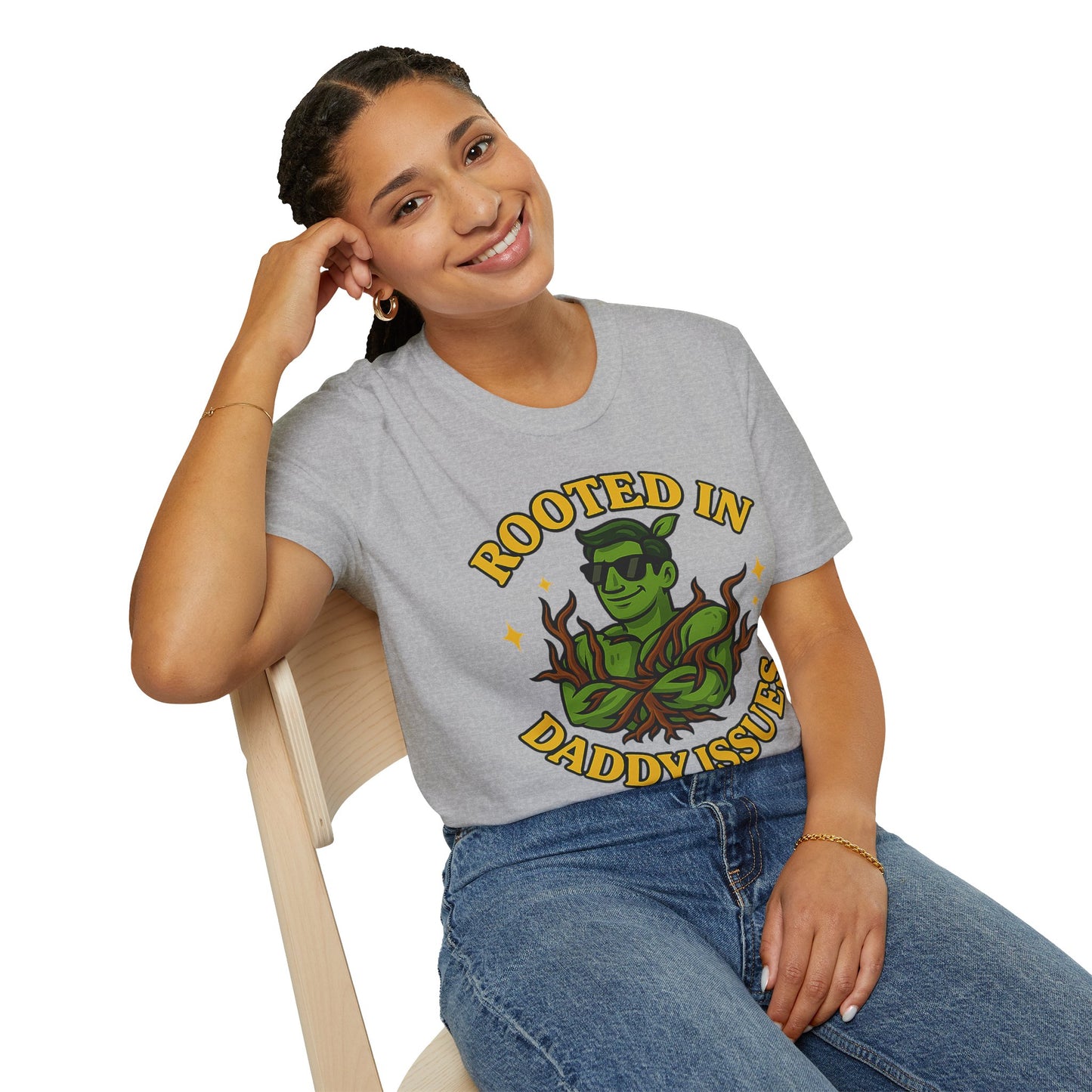 Softstyle Graphic T-Shirt | Rooted In Daddy Issues T-Shirt | Men's T-Shirt Plant Lover
