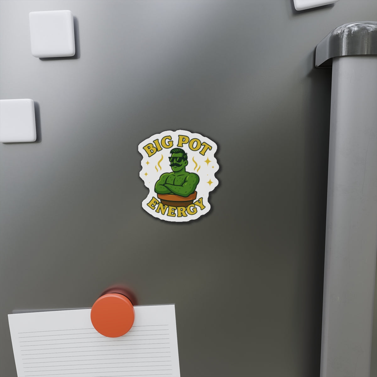 Big Pot Energy Die-Cut Magnet | Funny Plant Person Magnet | Funny Magnet for Plant Lovers