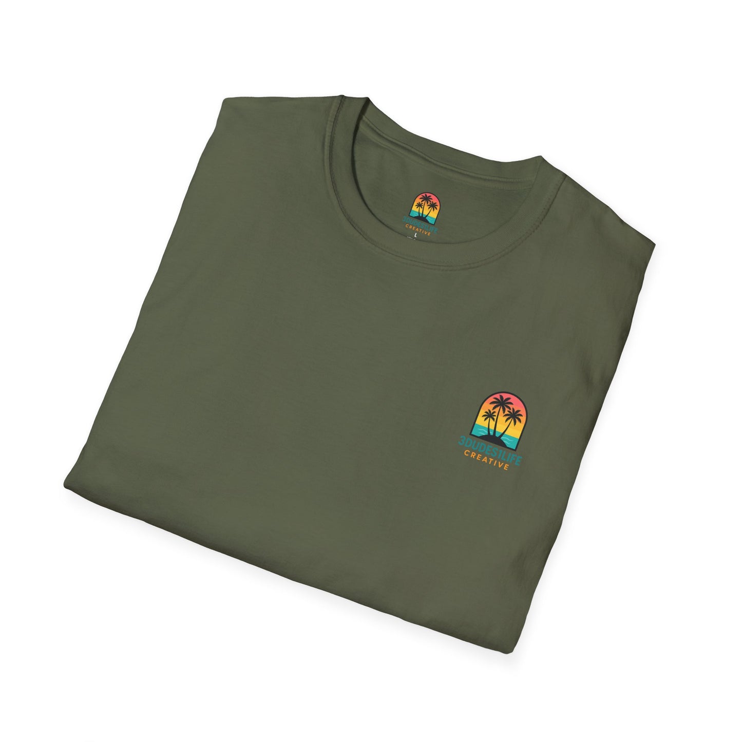 Sunset Palm Trees T-Shirt | Tropical Island Sunset Tee | Throuple Tee Shirt