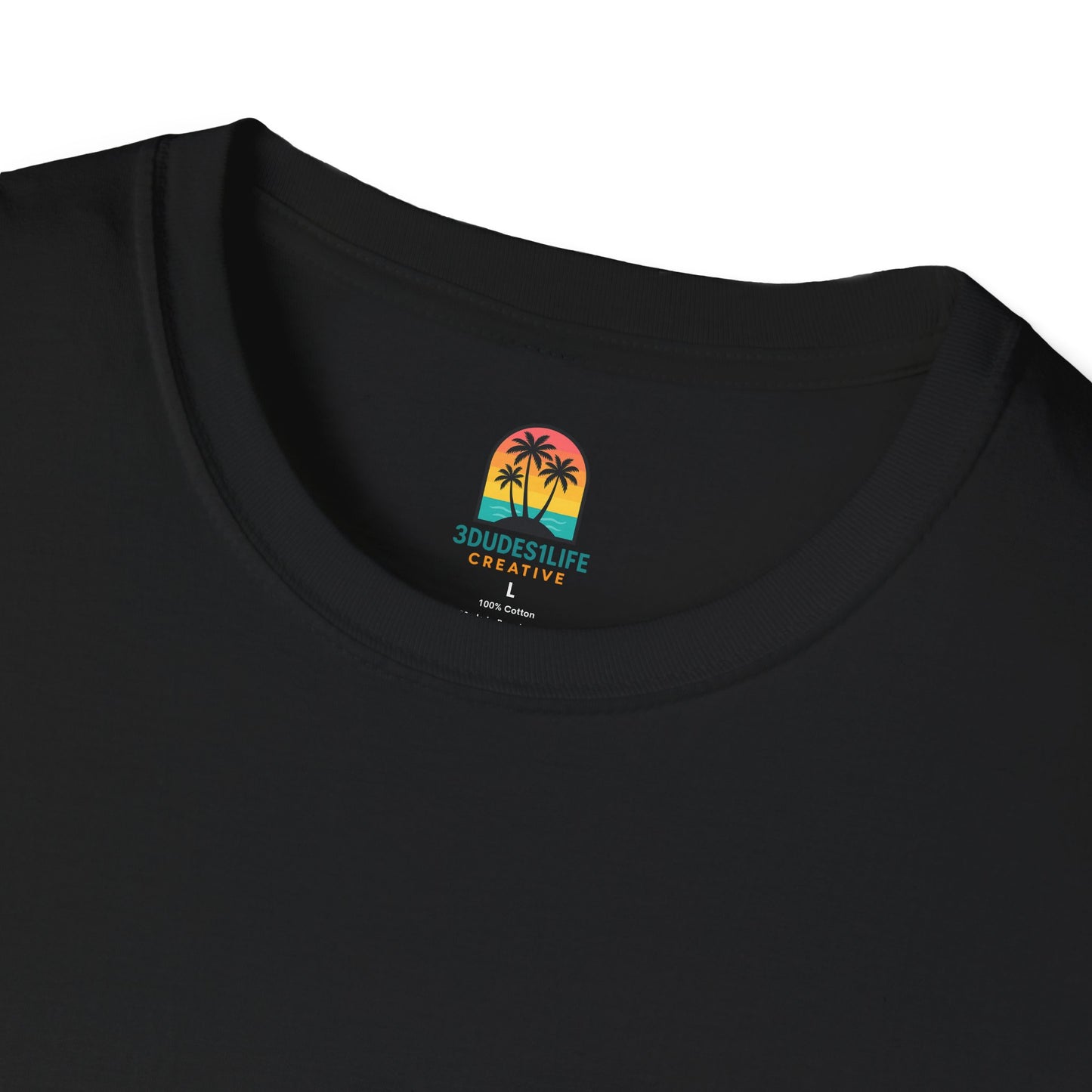 Sunset Palm Trees T-Shirt | Tropical Beach Retro Sunset Graphic | Throuple Shirt Merch Branded Flamingos