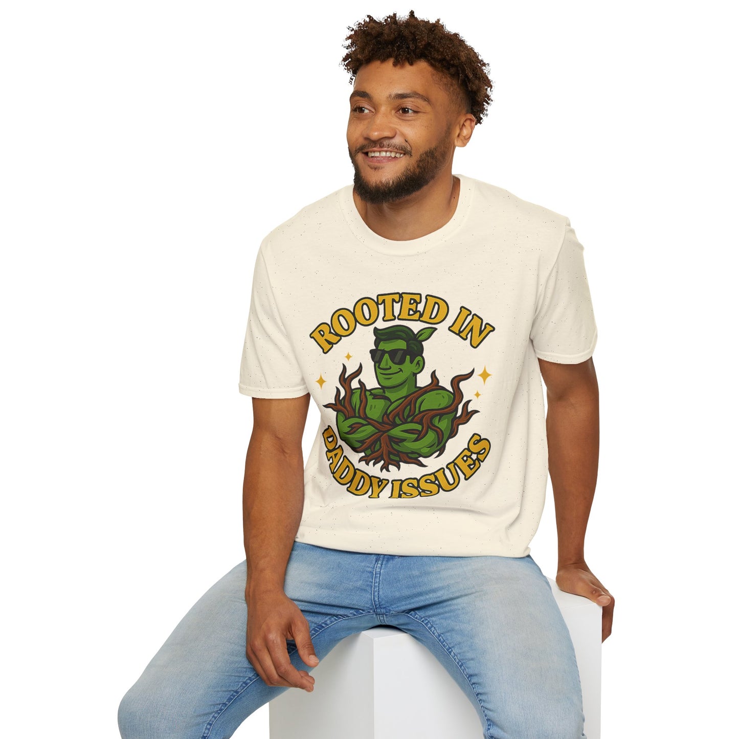 Softstyle Graphic T-Shirt | Rooted In Daddy Issues T-Shirt | Men's T-Shirt Plant Lover