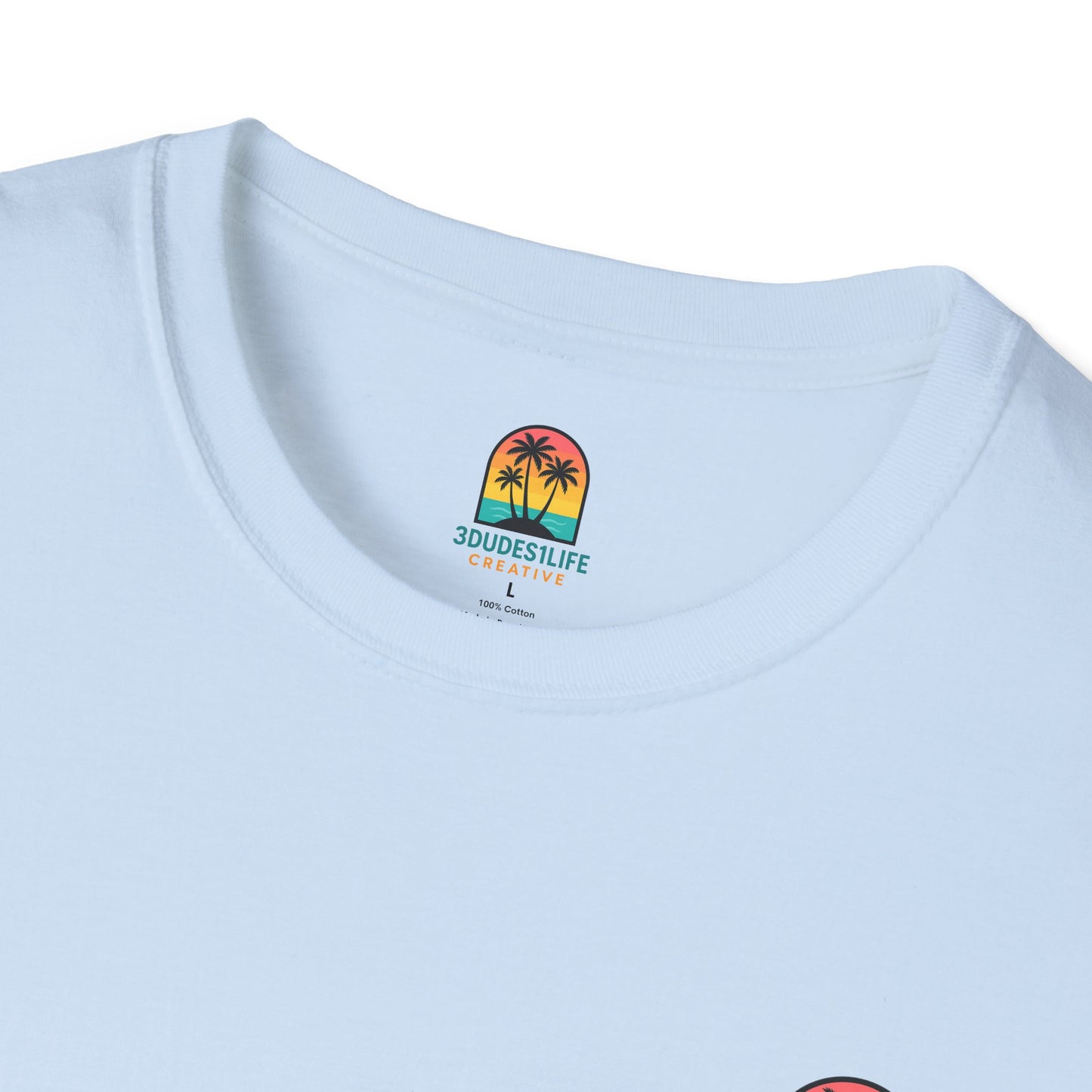 Sunset Palm Trees T-Shirt | Tropical Island Sunset Tee | Throuple Tee Shirt