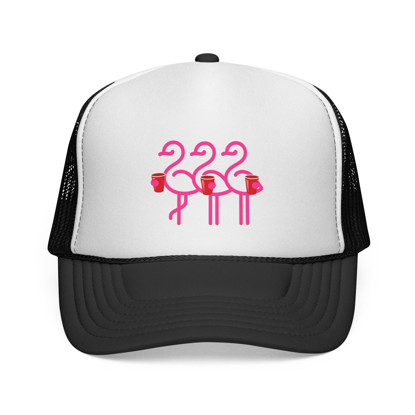 Pink Flamingo Trio Trucker | Fun Throuple Life Hat