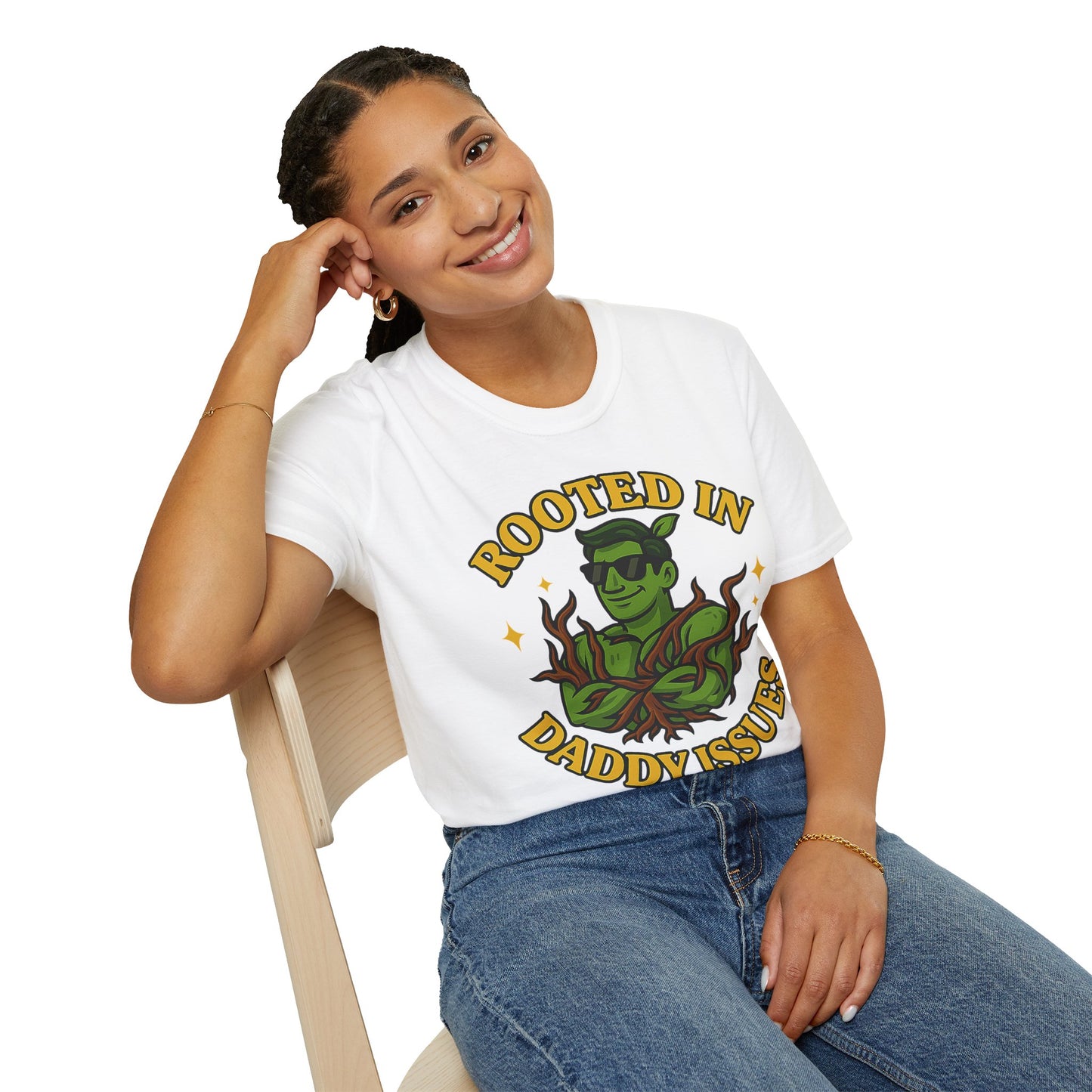 Softstyle Graphic T-Shirt | Rooted In Daddy Issues T-Shirt | Men's T-Shirt Plant Lover