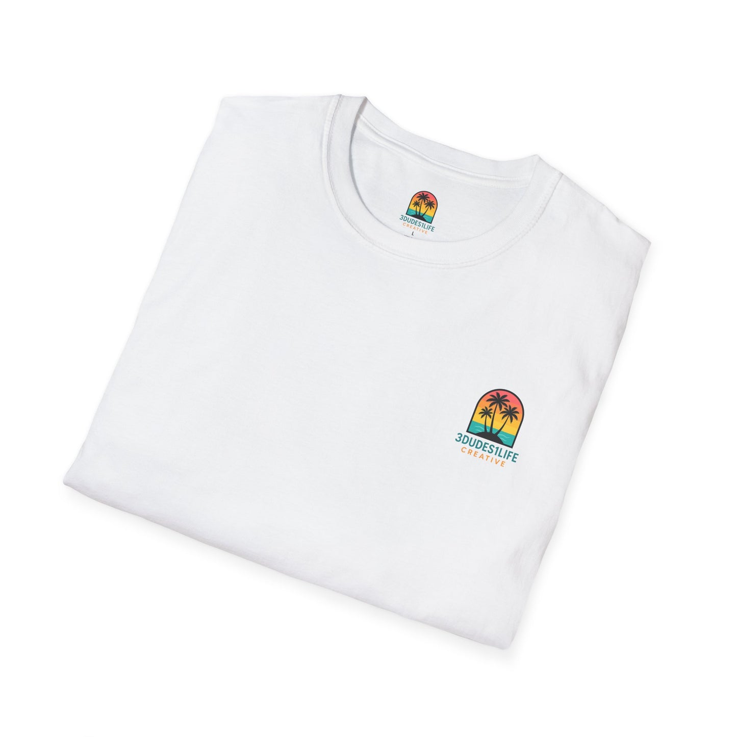 Sunset Palm Trees T-Shirt | Tropical Island Sunset Tee | Throuple Tee Shirt