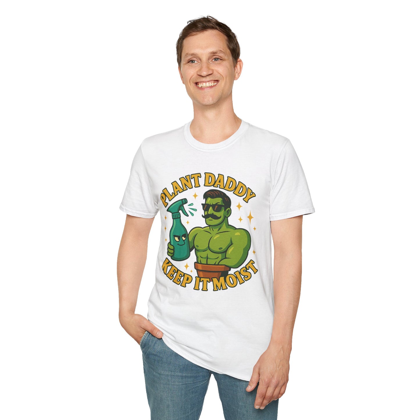 Plant Daddy Keep It Moist T-Shirt | Plant Lover Graphic Tee | Men's T-Shirt Plant Lover