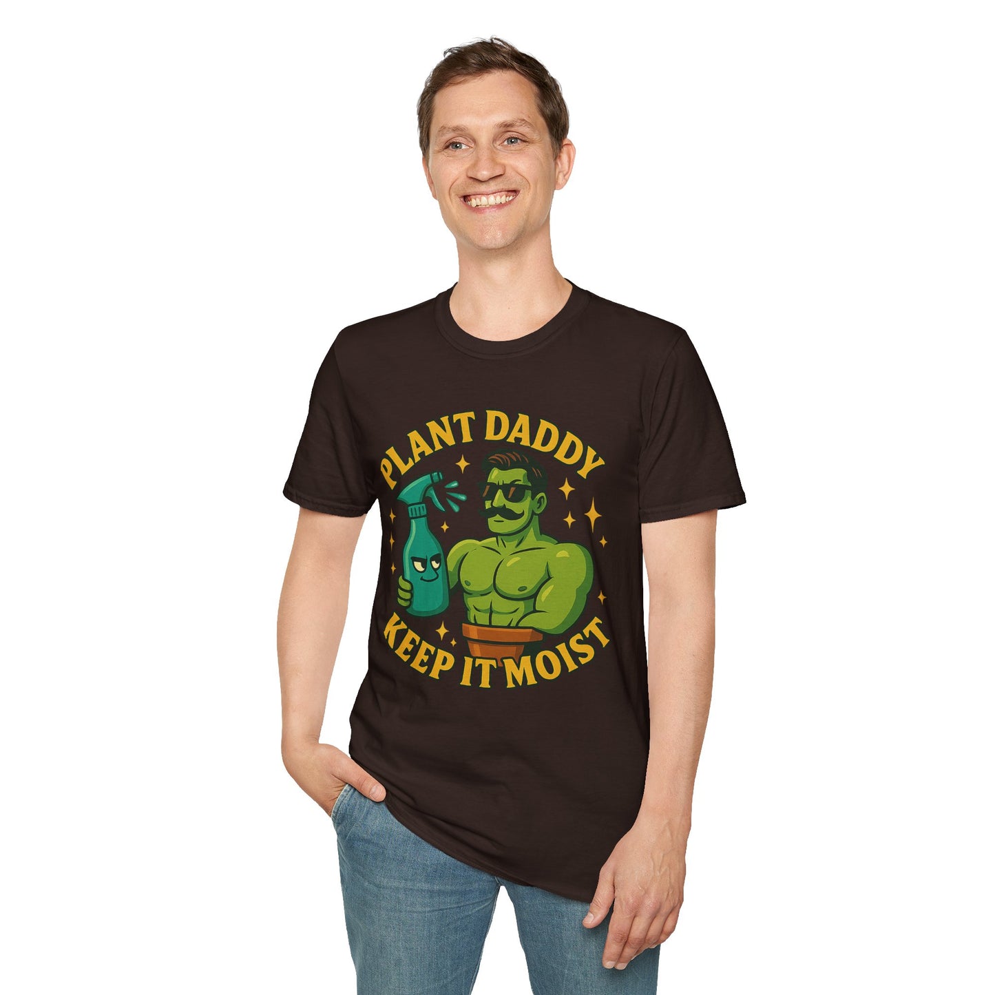Plant Daddy Keep It Moist T-Shirt | Plant Lover Graphic Tee | Men's T-Shirt Plant Lover