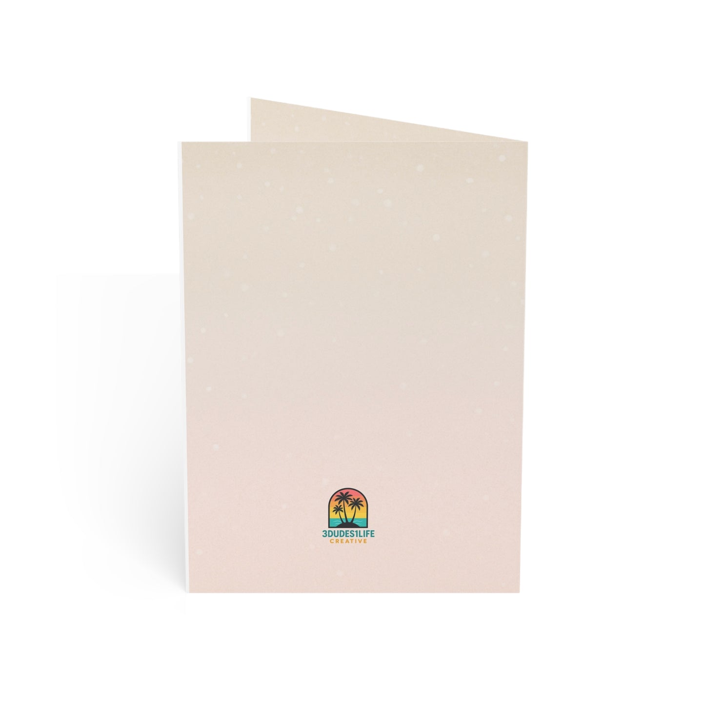 Three's A Holiday Vibe Flamingos Greeting Card | Holiday Card Blank Inside | Throuple Holiday Card