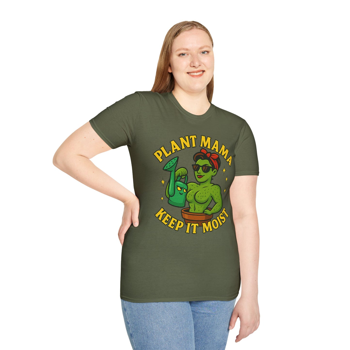 Plant Mama Keep It Moist T-Shirt | Plant Lover Graphic Tee | Women's Plant Lover T-Shirt