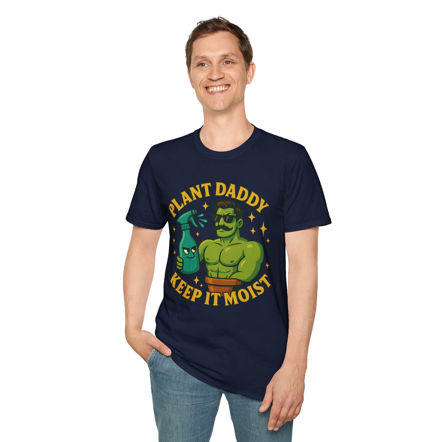Plant Daddy Keep It Moist T-Shirt | Plant Lover Graphic Tee | Men's T-Shirt Plant Lover