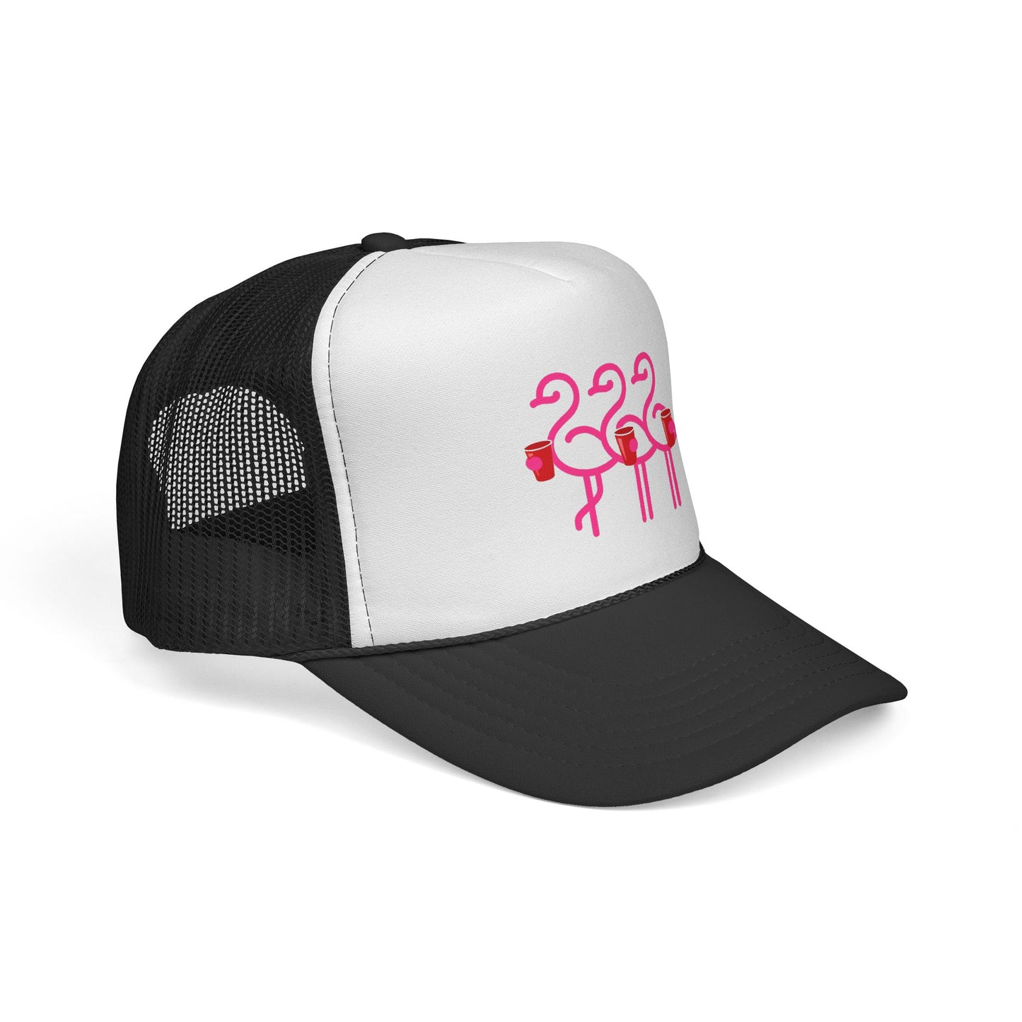 Pink Flamingo Trio Trucker | Fun Throuple Life Hat