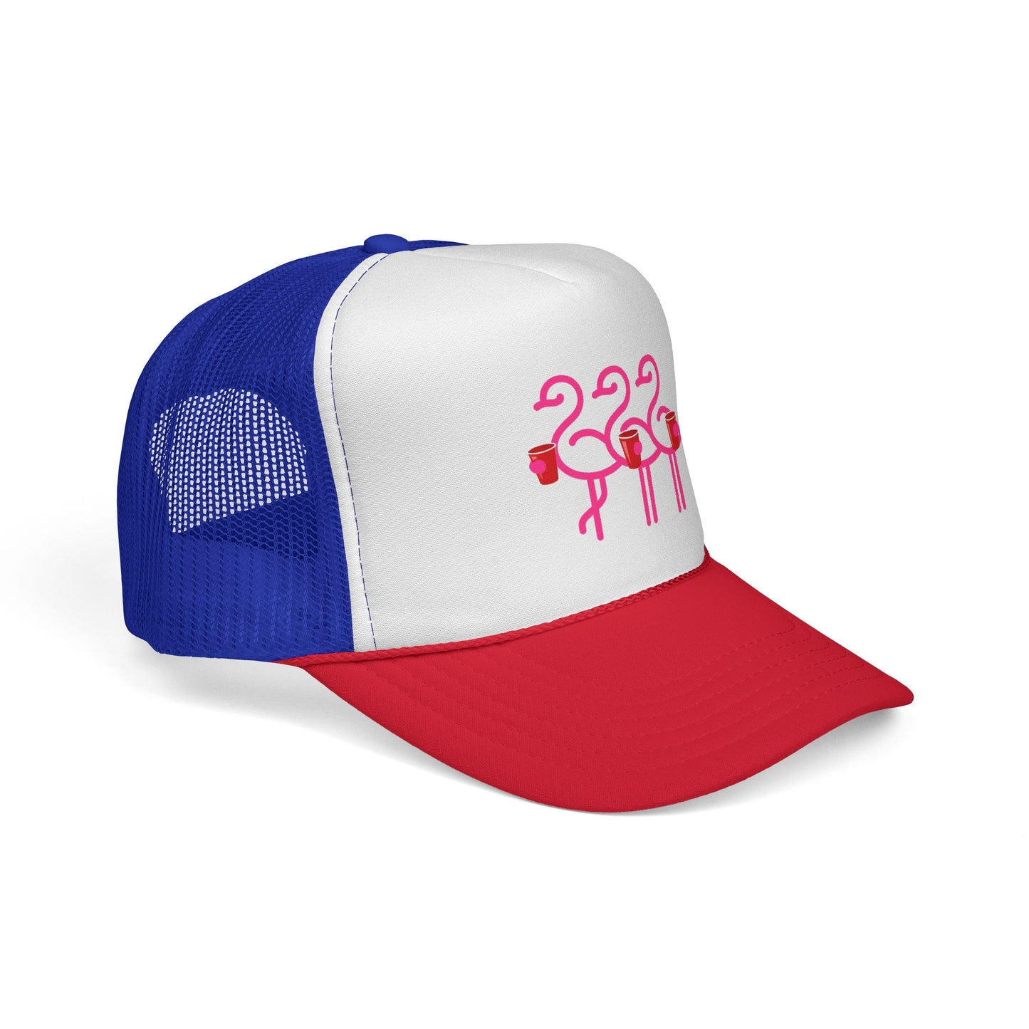 Pink Flamingo Trio Trucker | Fun Throuple Life Hat