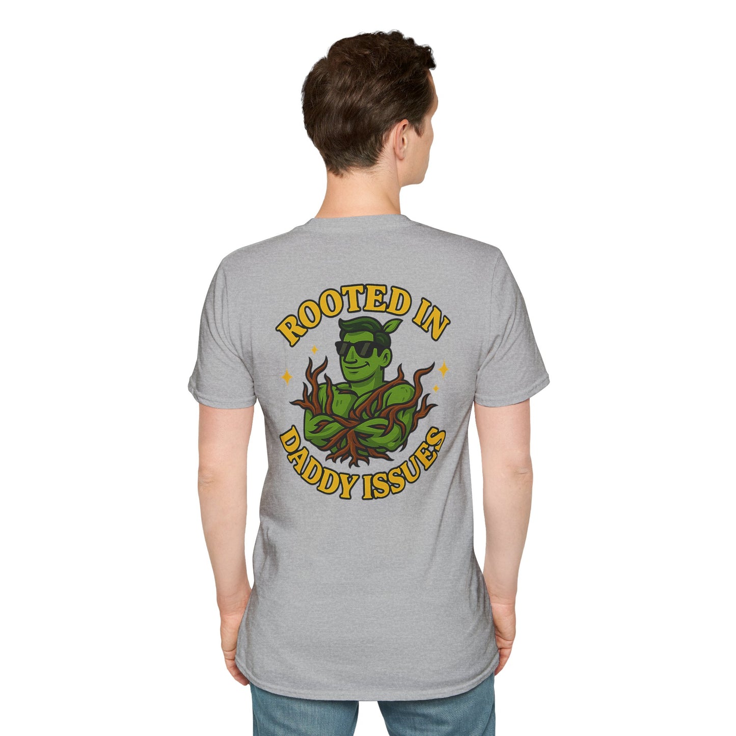Rooted in Daddy Issues T-Shirt | Plant Monster Graphic Tee | Men's T-Shirt Plant Lover Funny 2 Sided