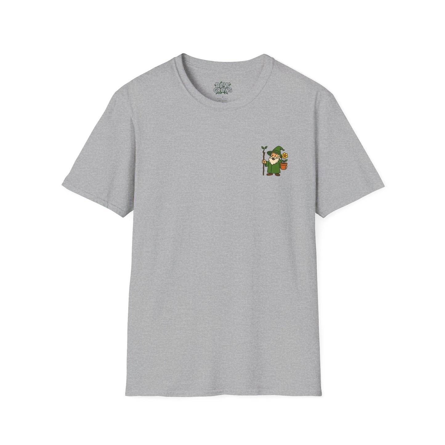 Gnome with Mushroom and Lantern T-Shirt | Cute Garden Gnome Tee | Men's T-Shirt Plant Lover Garden Wizard