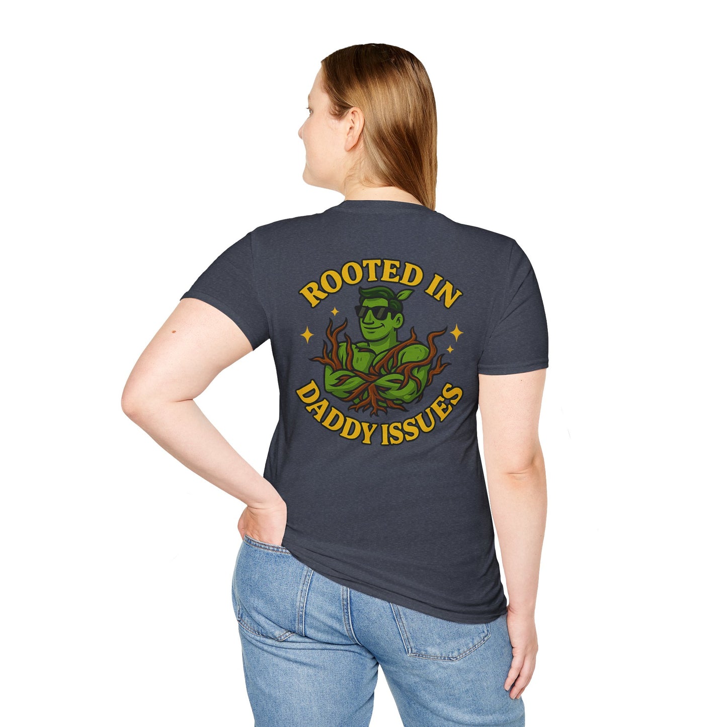 Rooted in Daddy Issues T-Shirt | Plant Monster Graphic Tee | Men's T-Shirt Plant Lover Funny 2 Sided