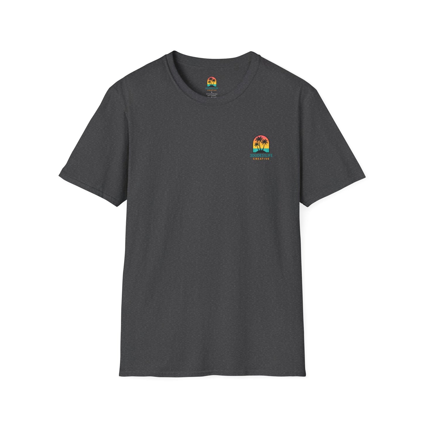 Sunset Palm Trees T-Shirt | Tropical Island Sunset Tee | Throuple Tee Shirt