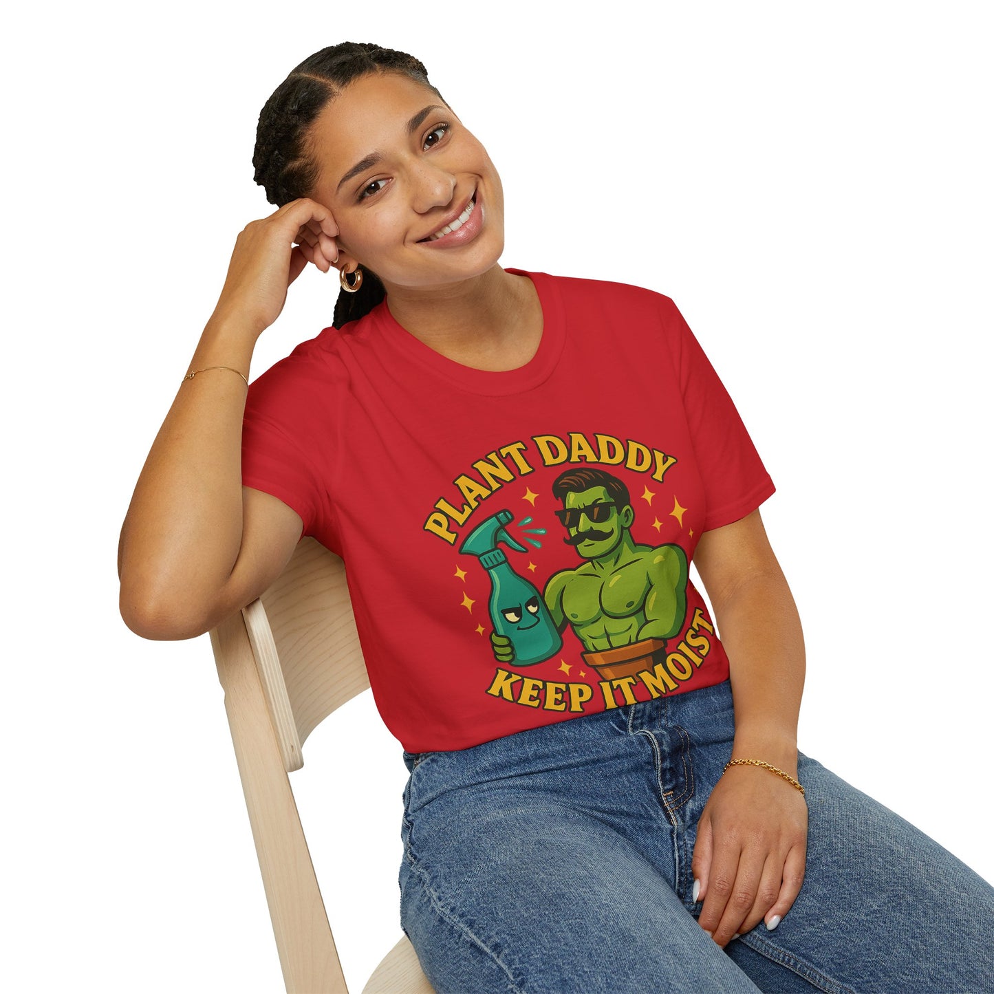 Plant Daddy Keep It Moist T-Shirt | Plant Lover Graphic Tee | Men's T-Shirt Plant Lover