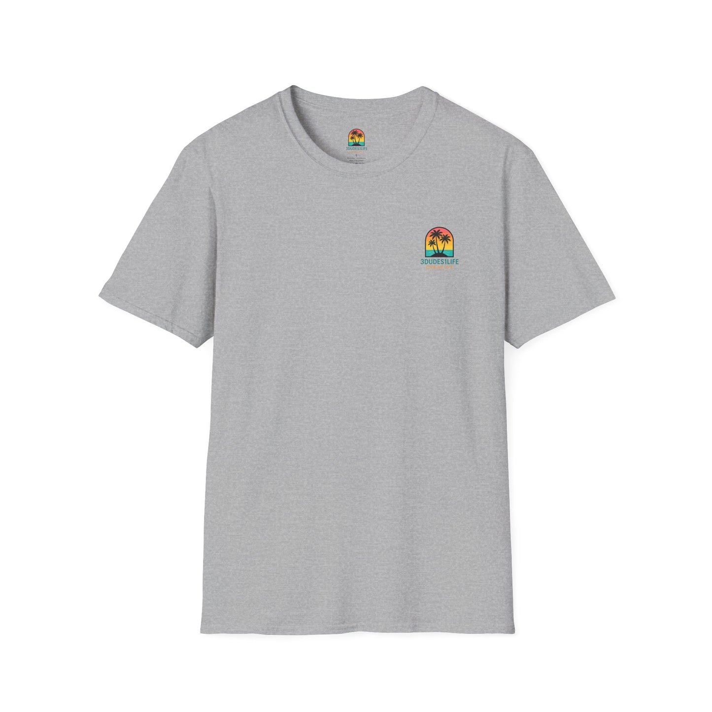 Sunset Palm Trees T-Shirt | Tropical Island Sunset Tee | Throuple Tee Shirt