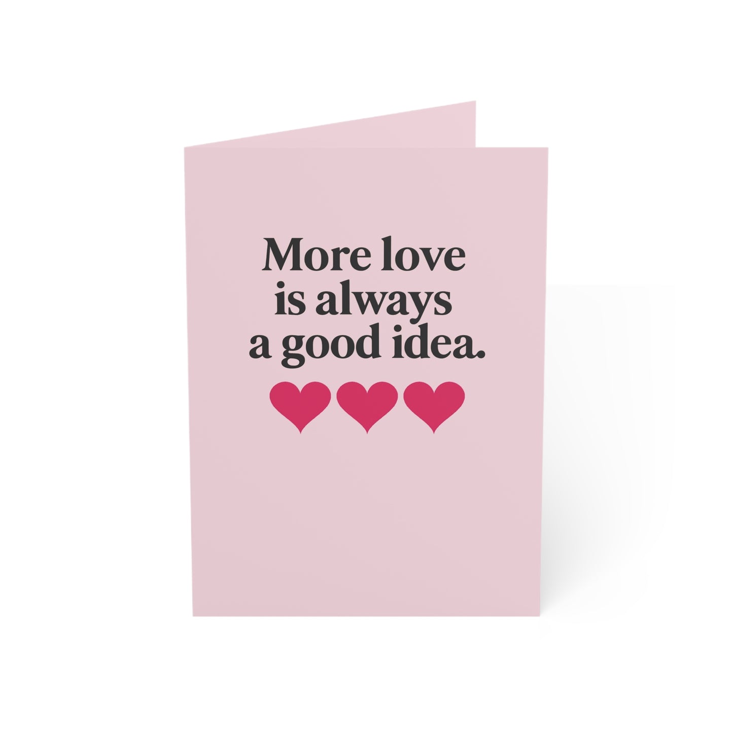 More love is always a good idea Greeting Cards | Folded Card with Hearts | Throuple Valentine's Day Card