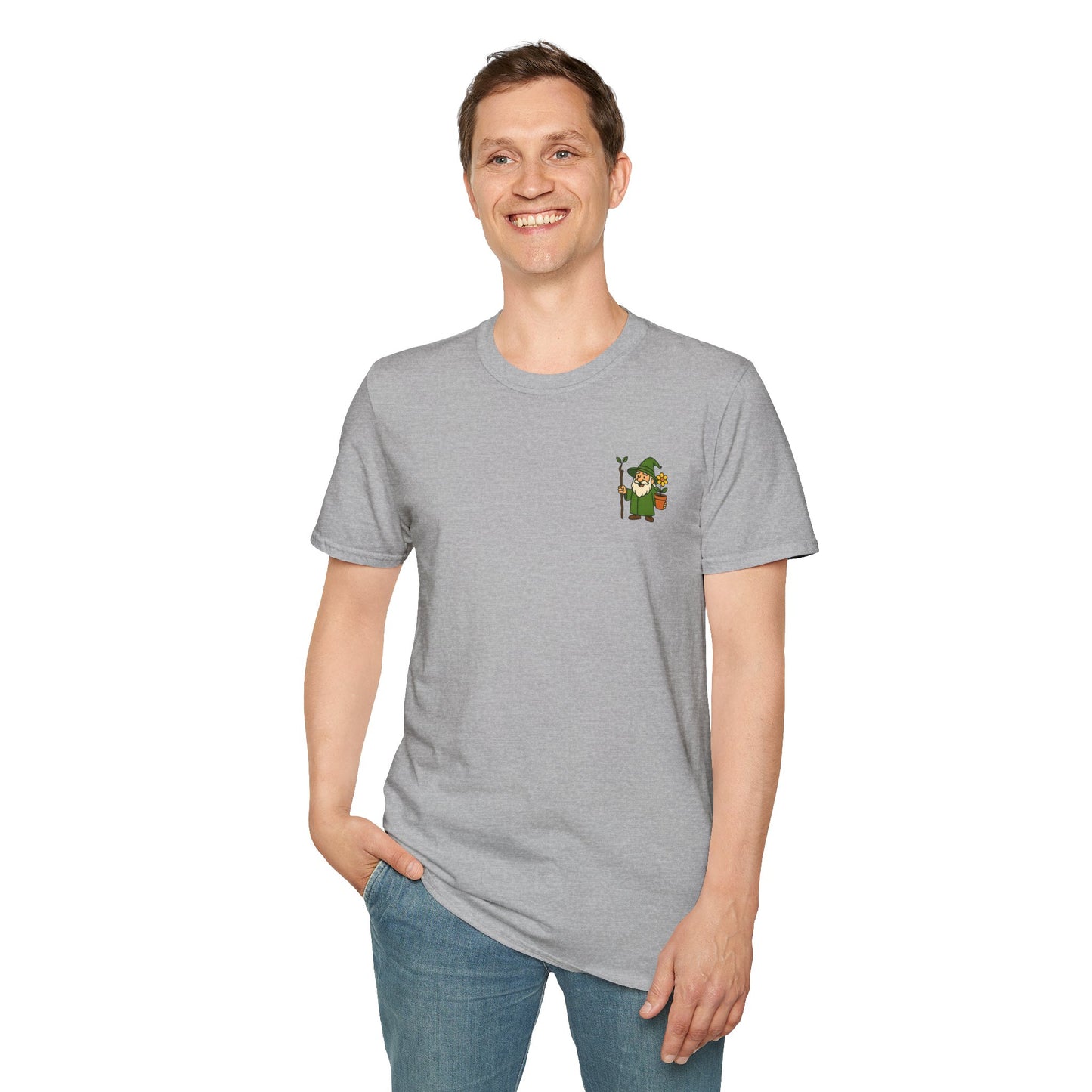 Grow Big or Go Home T-Shirt | Muscular Hulk Plant Fitness Graphic | 2 Sided Men's T-Shirt Plant Lover