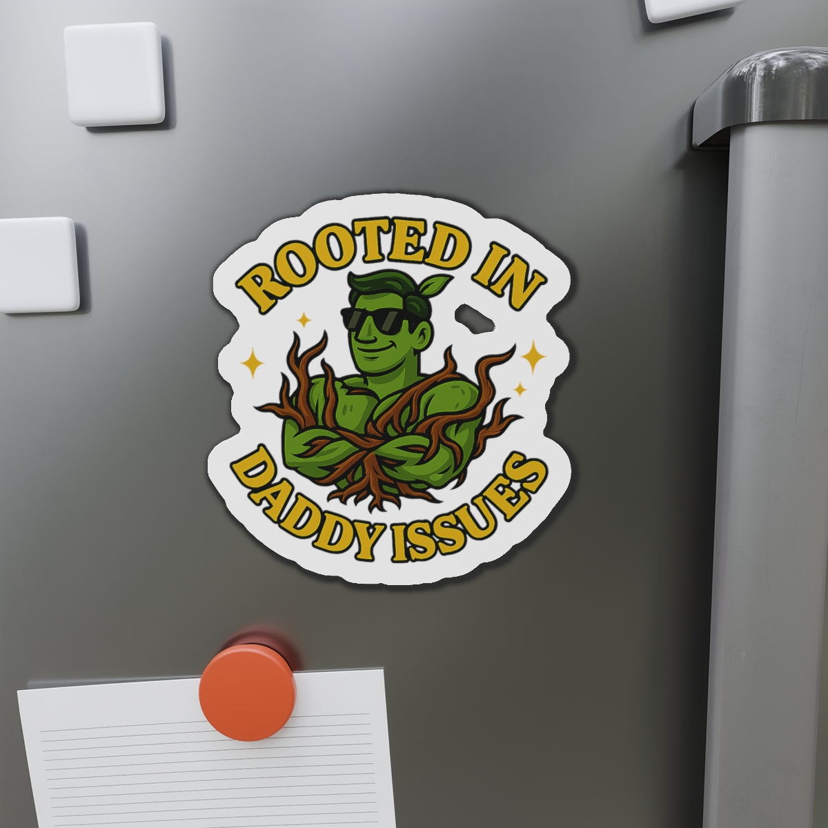 Rooted in Daddy Issues sticker | Plant Man, Vine Illustration | Funny Sticker for Plant Lovers