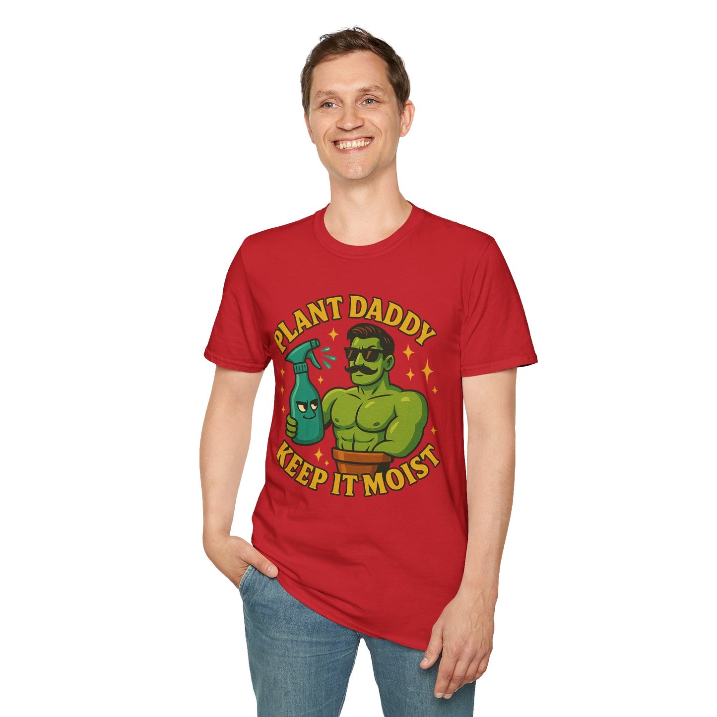 Plant Daddy Keep It Moist T-Shirt | Plant Lover Graphic Tee | Men's T-Shirt Plant Lover