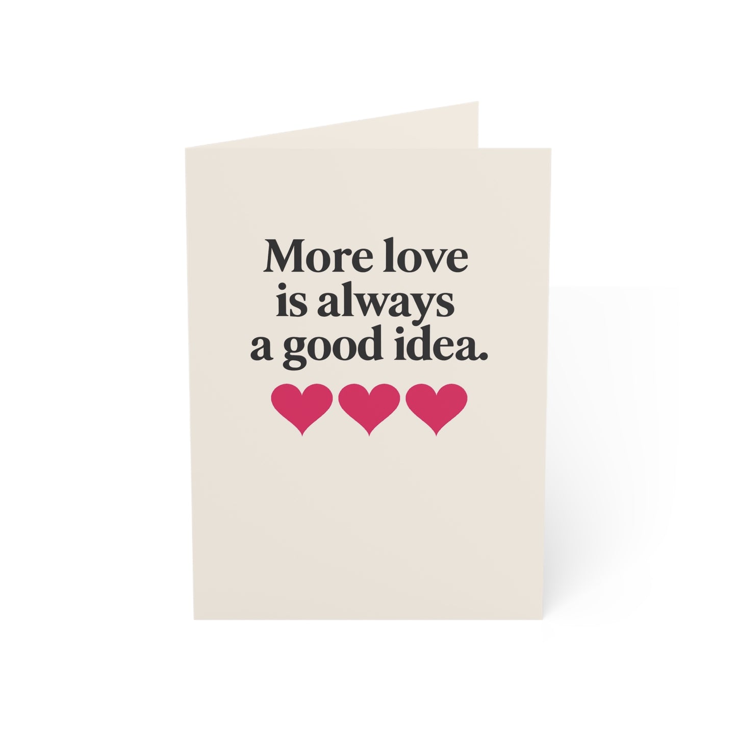 More love is always a good idea Greeting Card | Heart Motif | Throuple Valentine's Day Card