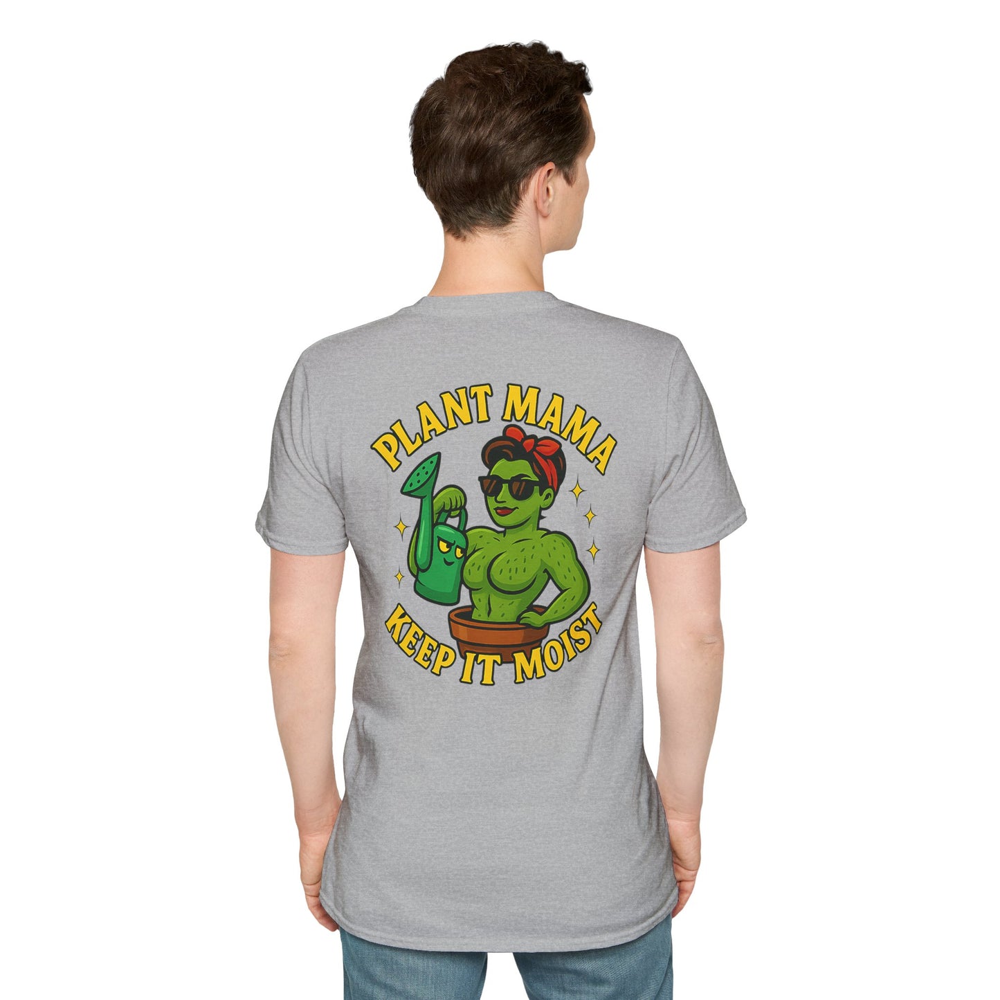 Plant Mama Keep It Moist T-Shirt | Plant Lover Graphic Tee | Women's T-Shirt Plant Lover Funny 2 Sided