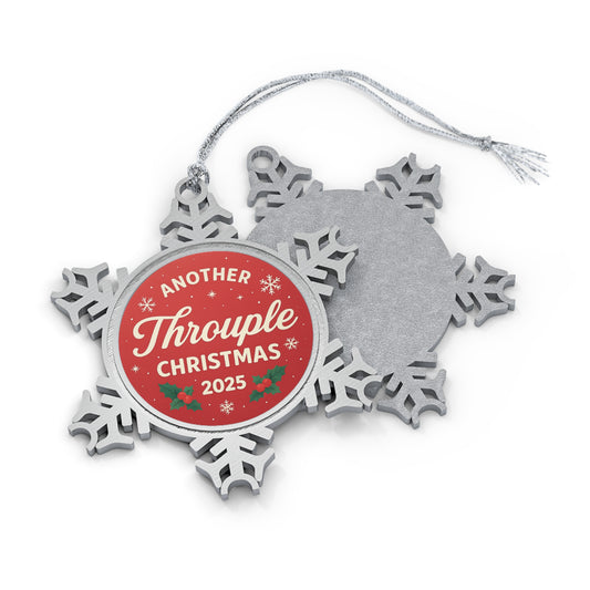 Another Throuple Christmas Ornament 2025 | Snowflake Holiday Keepsake | Polyamory Ornament | Unique Couple + Throuple Gift