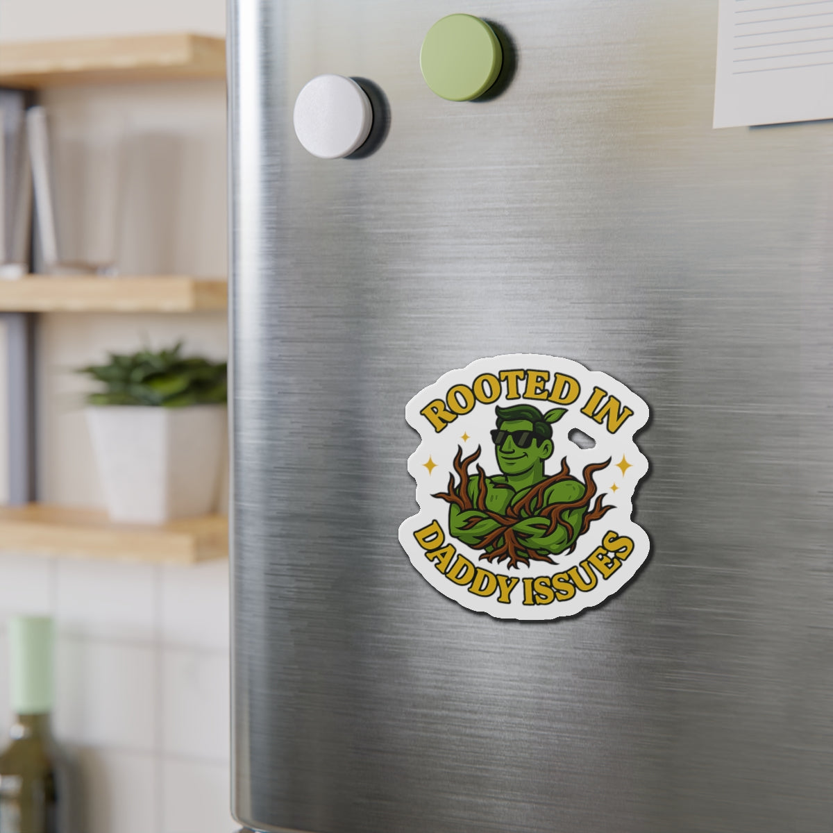 Rooted in Daddy Issues sticker | Plant Man, Vine Illustration | Funny Sticker for Plant Lovers