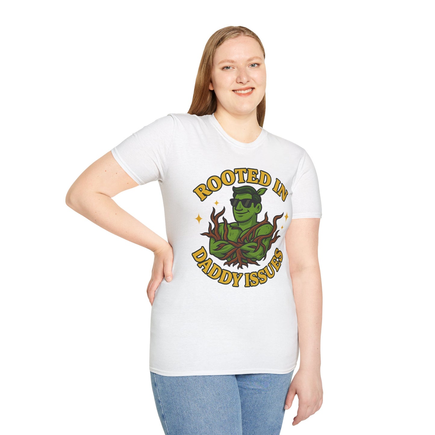 Softstyle Graphic T-Shirt | Rooted In Daddy Issues T-Shirt | Men's T-Shirt Plant Lover