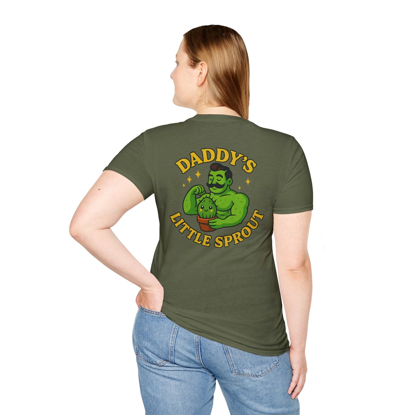 Daddy's Little Sprout T-Shirt | Plant Dad Graphic Tee | 2 Sided Men's T-Shirt Plant Lover