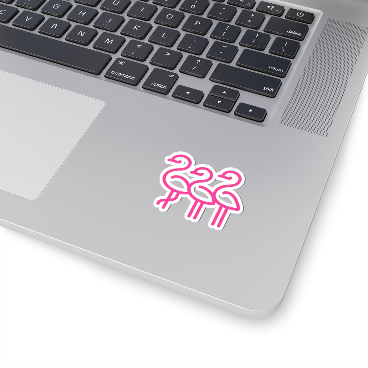 Pink Flamingo Trio Sticker | Kiss-Cut Vinyl Decal | Throuple Sticker