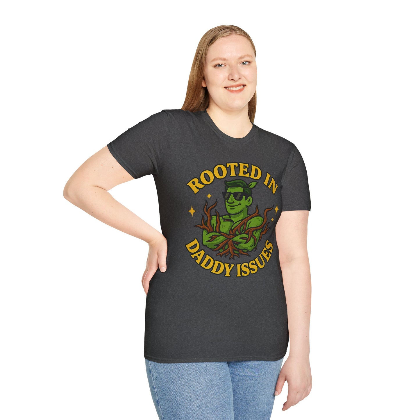 Softstyle Graphic T-Shirt | Rooted In Daddy Issues T-Shirt | Men's T-Shirt Plant Lover